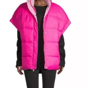 UGG SYDNEE HOT PINK/PINK REVERSIBLE WATER RESISTANT PUFFER VEST NWT Sz S